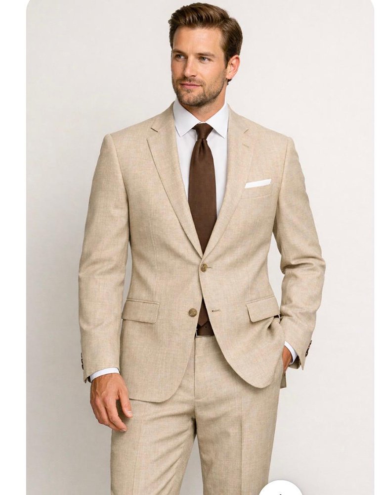 STATEMENT 2PC ITALIAN WOOL SUIT. SUPER 200'S MODERN FIT. FLAT FRONT PANTS 