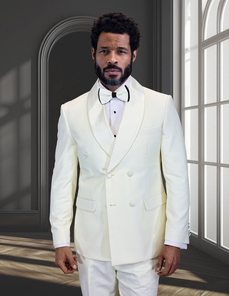 STATEMENT SHAWL LAPEL DOUBLE BREASTED TUXEDO