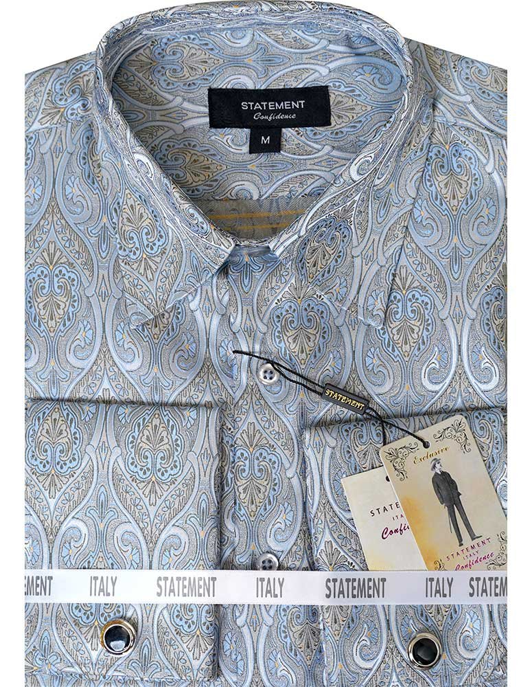 HIGH QUALITY LONG SLEEVES WOVEN DRESS SHIRT WITH MATCHING CUFF LINK 